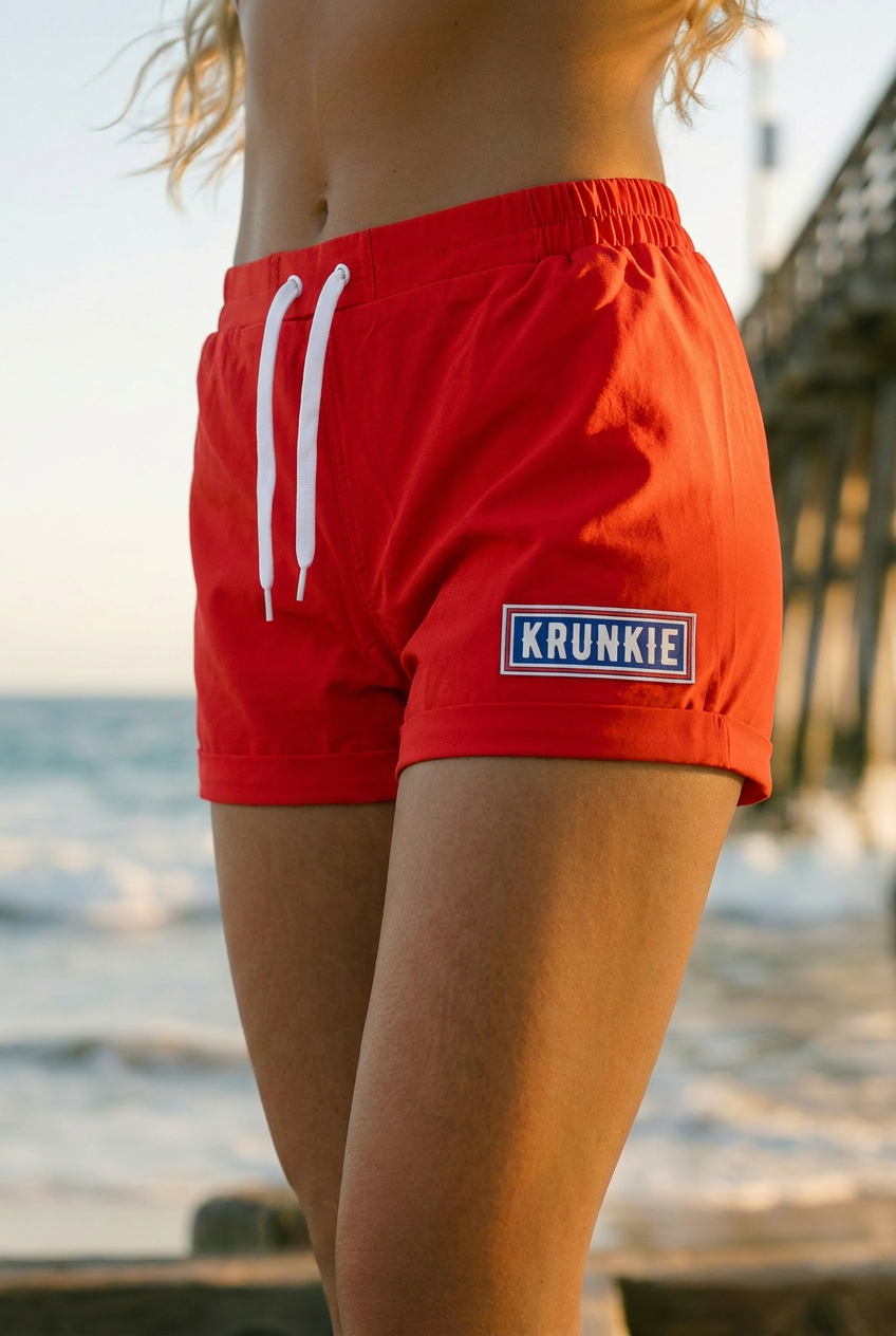 Krunkies Beach Shorts - Red